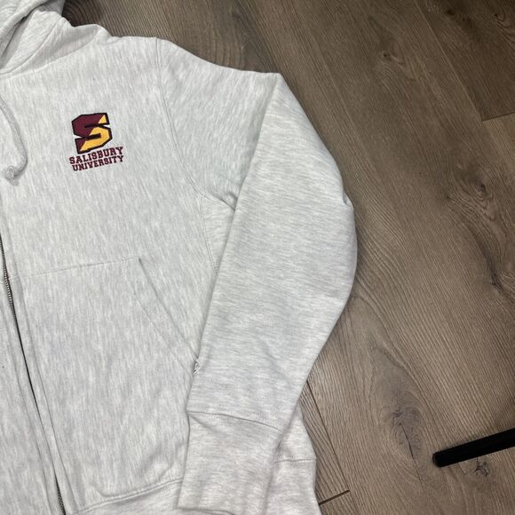 Champion Reverse Weave Salisbury University Sweatshirt Full Zip Gray Size Small - Picture 4 of 9